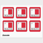 Malta Vierkante Sticker (Vel)