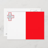 Malta vlag briefkaart (Voorkant / Achterkant)