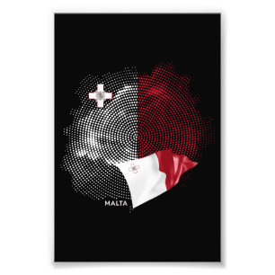 Malta vlag foto afdruk
