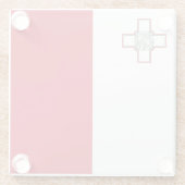 Malta-vlag Glazen Onderzetter (Achterkant)