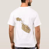 Malta vlag + kaart + tekst T-shirt (Achterkant)