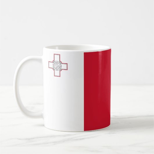 Malta Vlag Keramische Mok (Links)