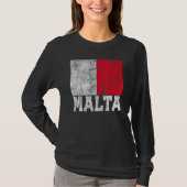 Malta vlag National Pride Roots Land Family Nat T-shirt (Voorkant)
