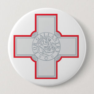 Malta-vlag Ronde Button 4,0 Cm
