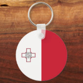 Malta Vlag Sleutelhanger (Voorkant)