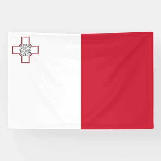 Malta-vlag Spandoek (Horizontaal)