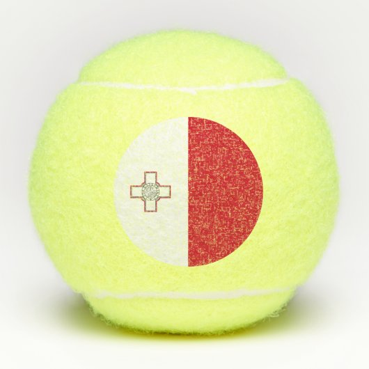 Malta-vlag Tennisballen (Voorkant)