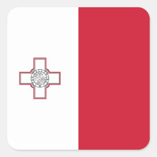 Malta Vlag Vierkante Sticker