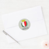 Malta - Wapenmunt Ronde Sticker (Envelop)