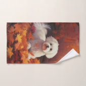 Maltais en automne Feuilles automne Inspiration (Serviette à main)