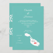 Malte Destination Mariage Invitation (Devant / Derrière)