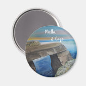 Malte et Gozo souvenir Magnet (Recto/Verso)