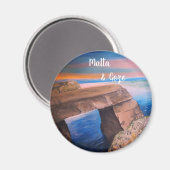 Malte et Gozo souvenir Magnet (Recto/Verso)