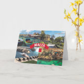 Malte Lieux d'intérêt Carte d'anniversaire (Fleur jaune)