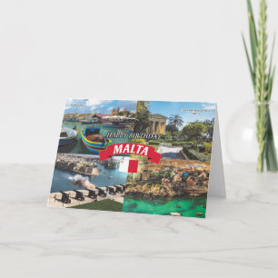 Malte Lieux d'intérêt Carte d'anniversaire