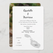 Malte Mariage Destination Photo Invitation (Devant / Derrière)