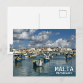 Malte - Marsaxlokk Carte postale ! (Devant / Derrière)