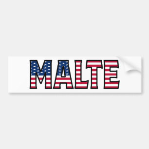 Malte Nom Vorname USA Aufkleber Sticker Auto