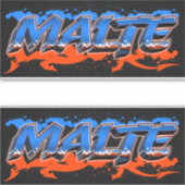Malte Vorname Name Graffiti Aufkleber Sticker (Voorkant)