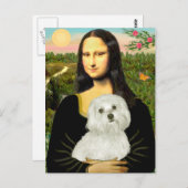 Maltees 11 - Mona Lisa Briefkaart (Voorkant / Achterkant)