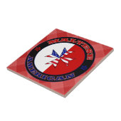 Maltees American Cross Ensign Ceramic Tegel Tegeltje (Zijkant)