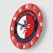 Maltees American Cross Ensign Clock Grote Klok (Hoek)