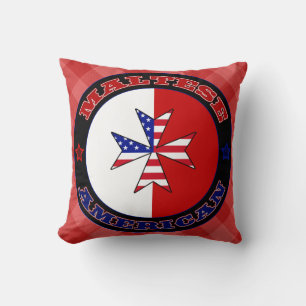 Maltees American Cross Ensign Cushion Kussen
