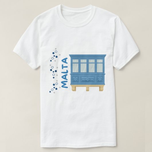 Maltees Balkon T-shirt (Design voorkant)