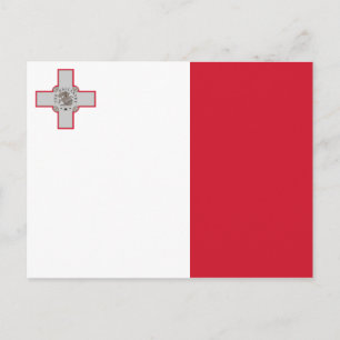 Maltees Briefkaart van de vlag van Malta