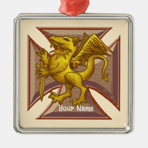 Maltees Cross Dragon ornament