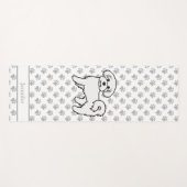 Maltees Cute Cartoon Dog met aangepaste naam Yogamat (Voorkant (horizontaal))
