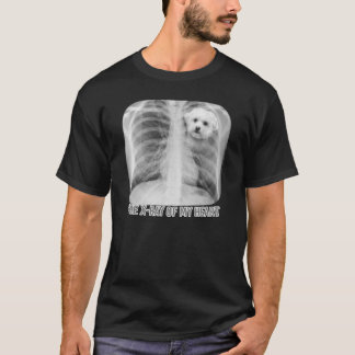 Maltees de röntgenfoto van mijn hart hondenliefheb t-shirt
