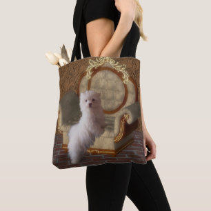 Maltees devies over de speelstoel Dog Art Draagtas