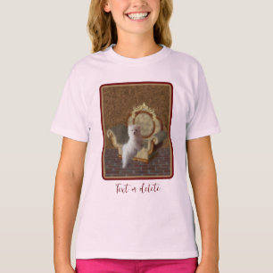Maltees devies over de stoel Dog Art gepersonalise T-shirt