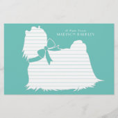 Maltees Dog Puppy Long Hair Briefpapier (Voorkant)