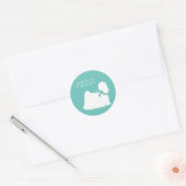 Maltees Dog Puppy Long Hair Ronde Sticker (Envelop)