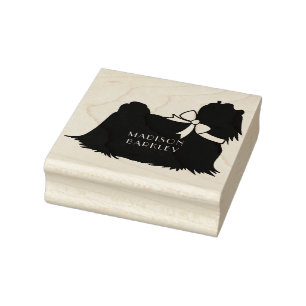 Maltees Dog Puppy Long Hair Rubberstempel