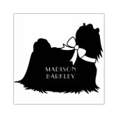 Maltees Dog Puppy Long Hair Rubberstempel (Afrduk)