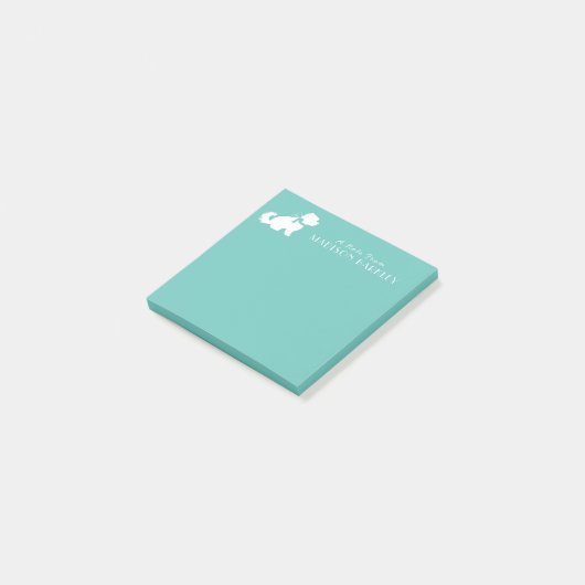 Maltees Dog Puppy Short Hair Teddy Bear Post-it® Notes (Schuin)