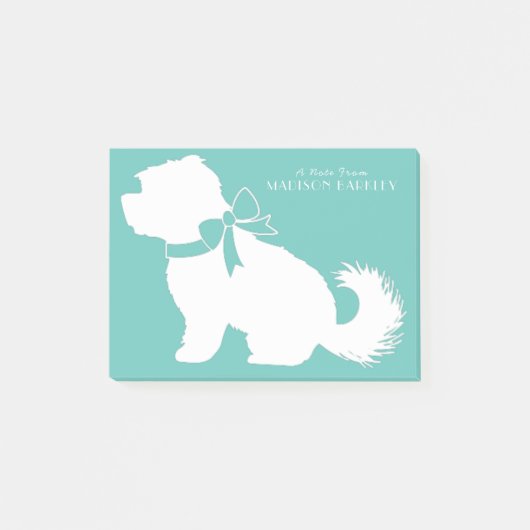 Maltees Dog Puppy Short Hair Teddy Bear Post-it® Notes (Voorkant)