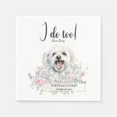 Maltees Dog Wedding Cocktail Napkins Servet (Voorkant)