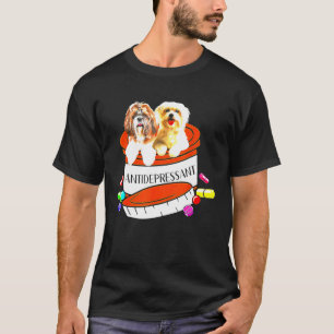 Maltees en Shih Tzu antidepressiva T-shirt