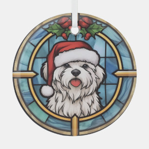 Maltees Glas-in-lood Kerstmis Glas Ornament
