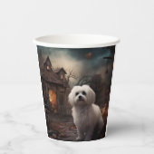 Maltees Halloween eng Papieren Bekers (Voorkant)