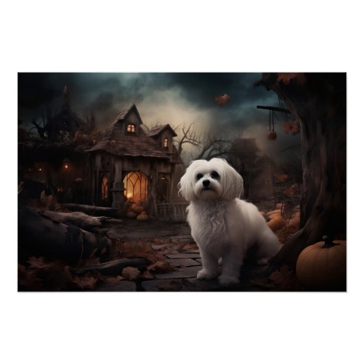 Maltees Halloween eng Perfect Poster (Voorkant)