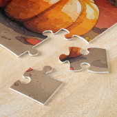 Maltees in Autumn verlaat Thanksgiving kunst Legpuzzel (Zijkant)