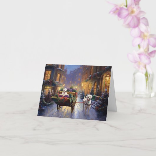 Maltees Kerstfeest Feestelijk Seizoen Kaart (Orchidee)