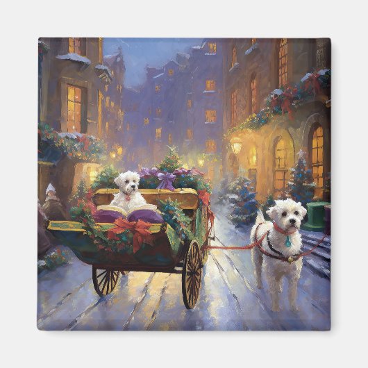 Maltees Kerstfeest Feestelijk Seizoen Magneet (Voorkant)