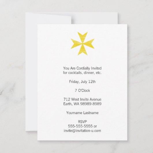 Maltees Kruis Kaart (Voorkant)