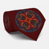 Maltees kruis Mandala Vignette Necktie Stropdas (Opgerold)